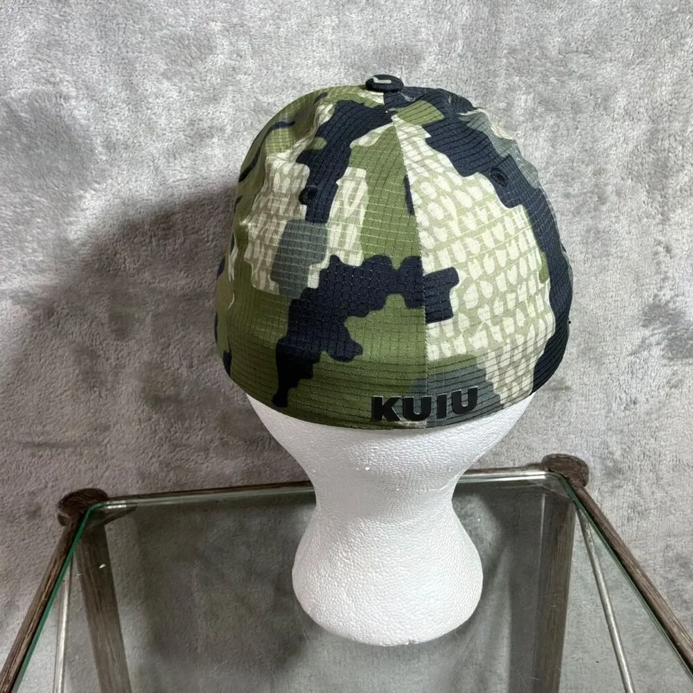 KUIU Youth Kid  OS hunting Flexfit Delta Hat Cap Camo Green fitted rip stop
